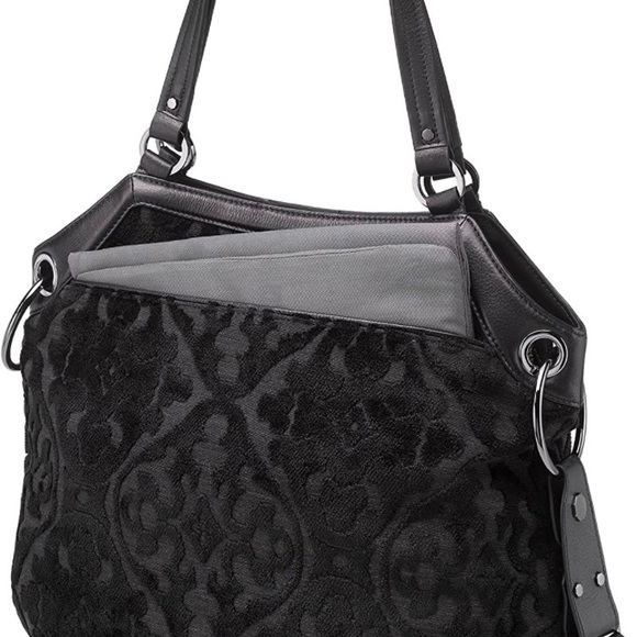 Cake by Petunia Halifax Hobo Diaper Bag in Velvet Trifle, Black - Picture 4 of 4